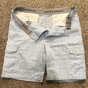 Greg Norman Blue Plaid Shorts size 36
